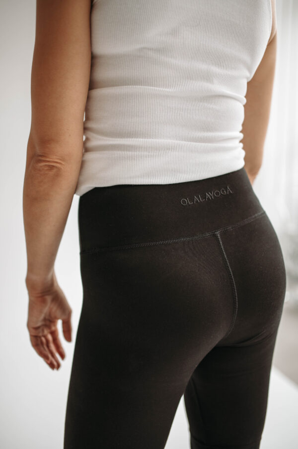 Legginsy z getrami czarne - Image 3