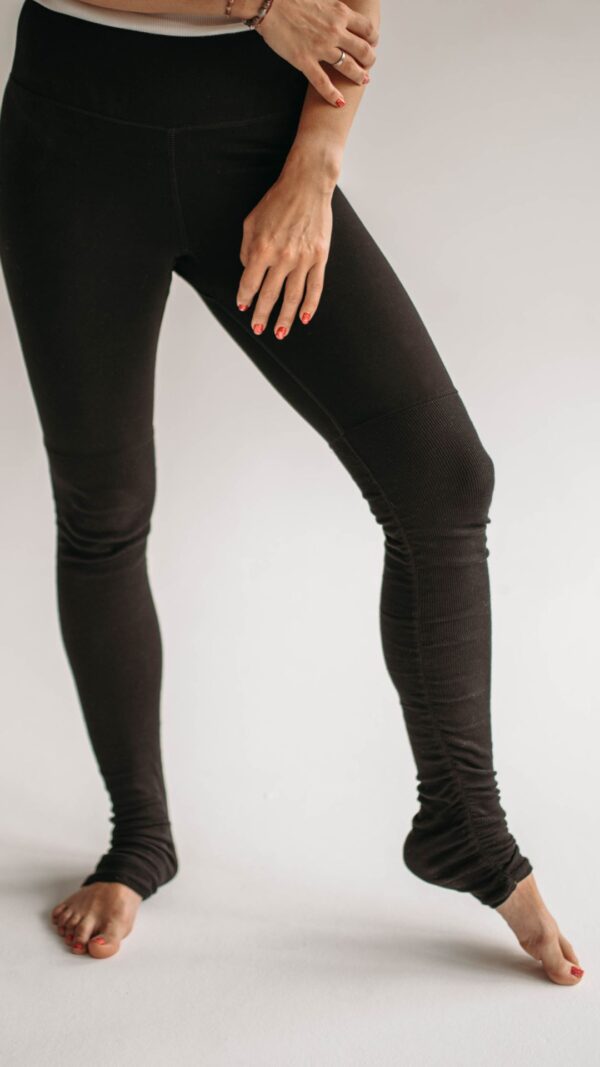 Legginsy z getrami czarne - Image 5