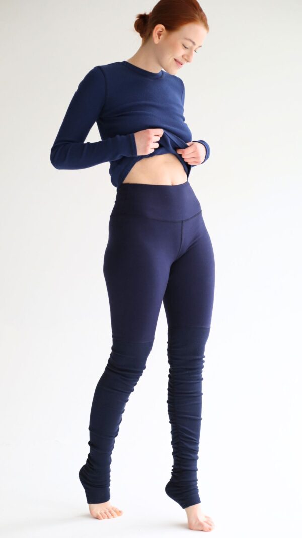 legginsy z getrami granatowe - Image 6