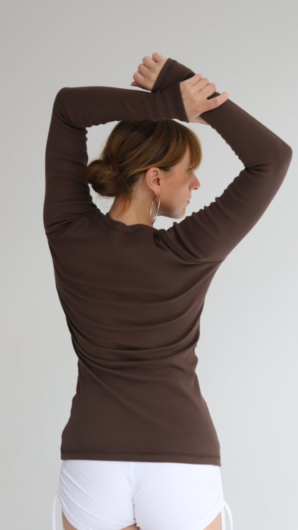 longsleeve tight chocolate - Image 2